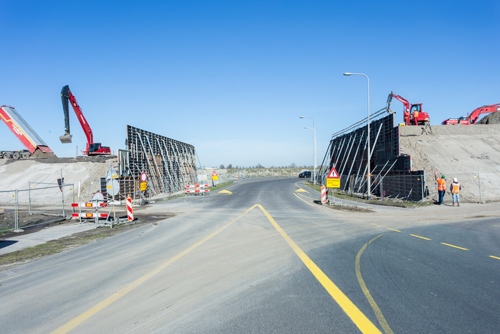 Westfresiaweg N23 Hoogkarspel gewapende grondconstructie